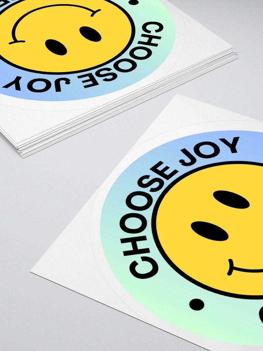 Choose Joy Smiley Vinyl Sticker product image (12)