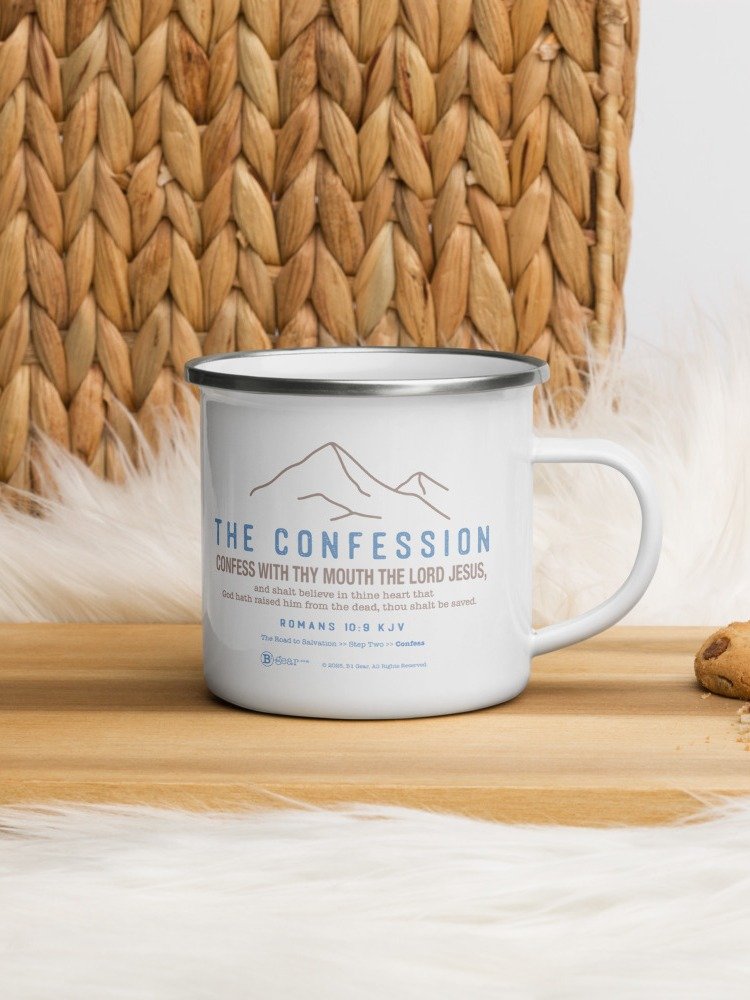 Mug, The Road to Salvation, Step 2, CONFESSION/Confess, Premium Enamel Mug product image (5)