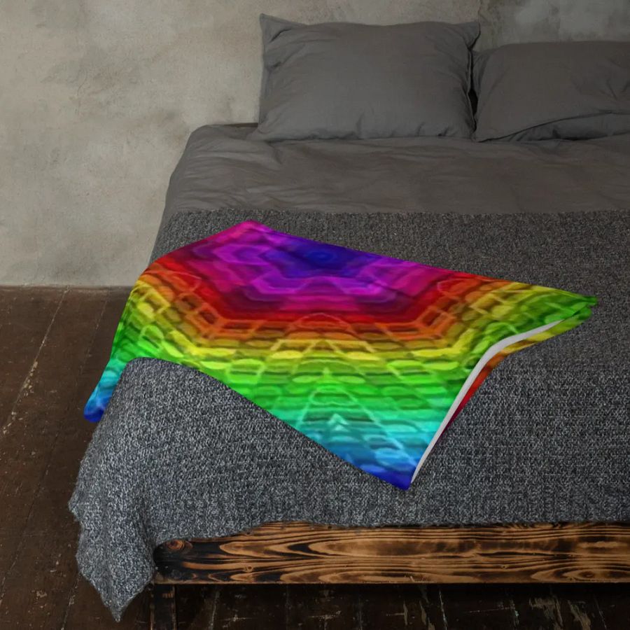 Colorful Hexagons Throw Blanket product image (23)