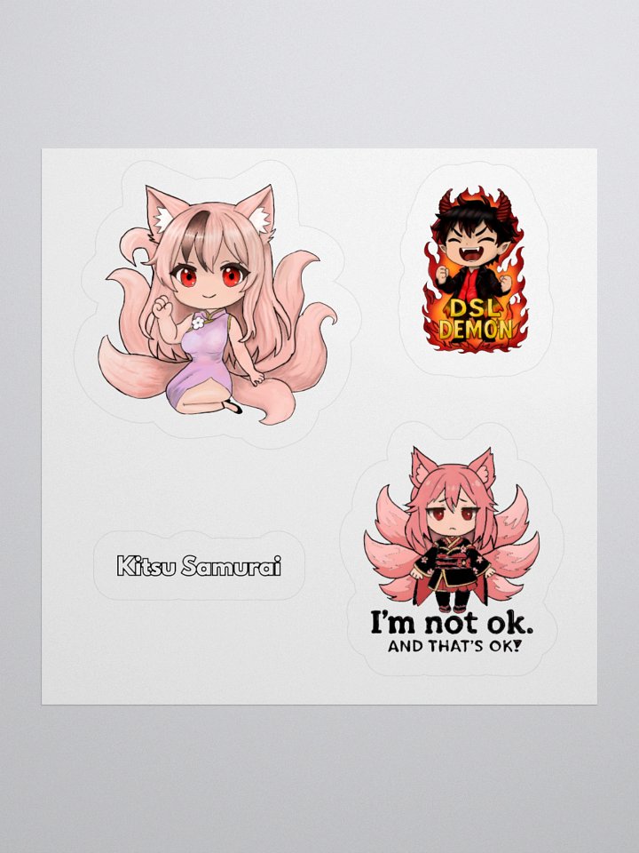 Chibi Anime Kiss Cut Stickers Set product image (2)