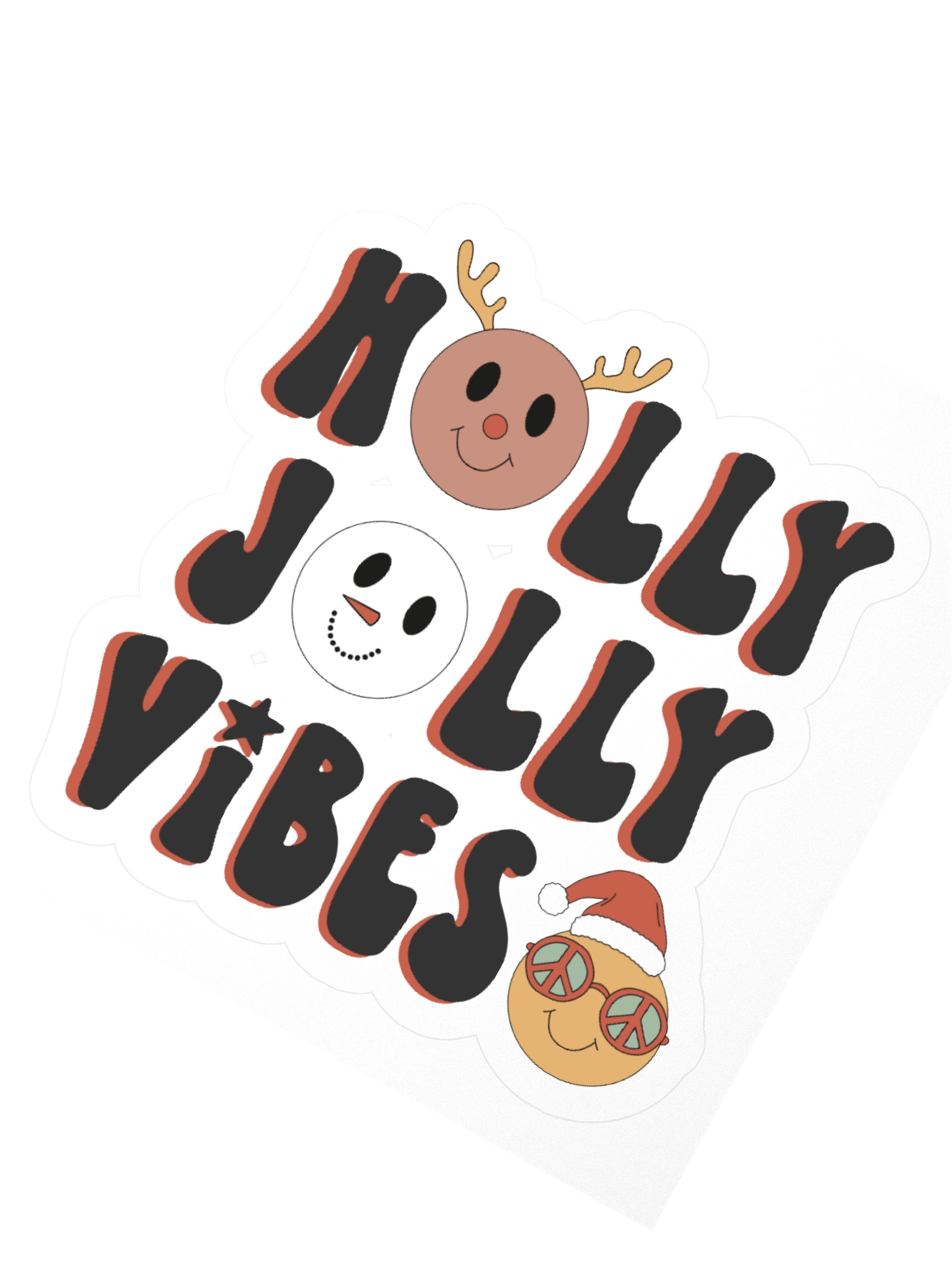 Holly Jolly Vibes Sticker product image (2)