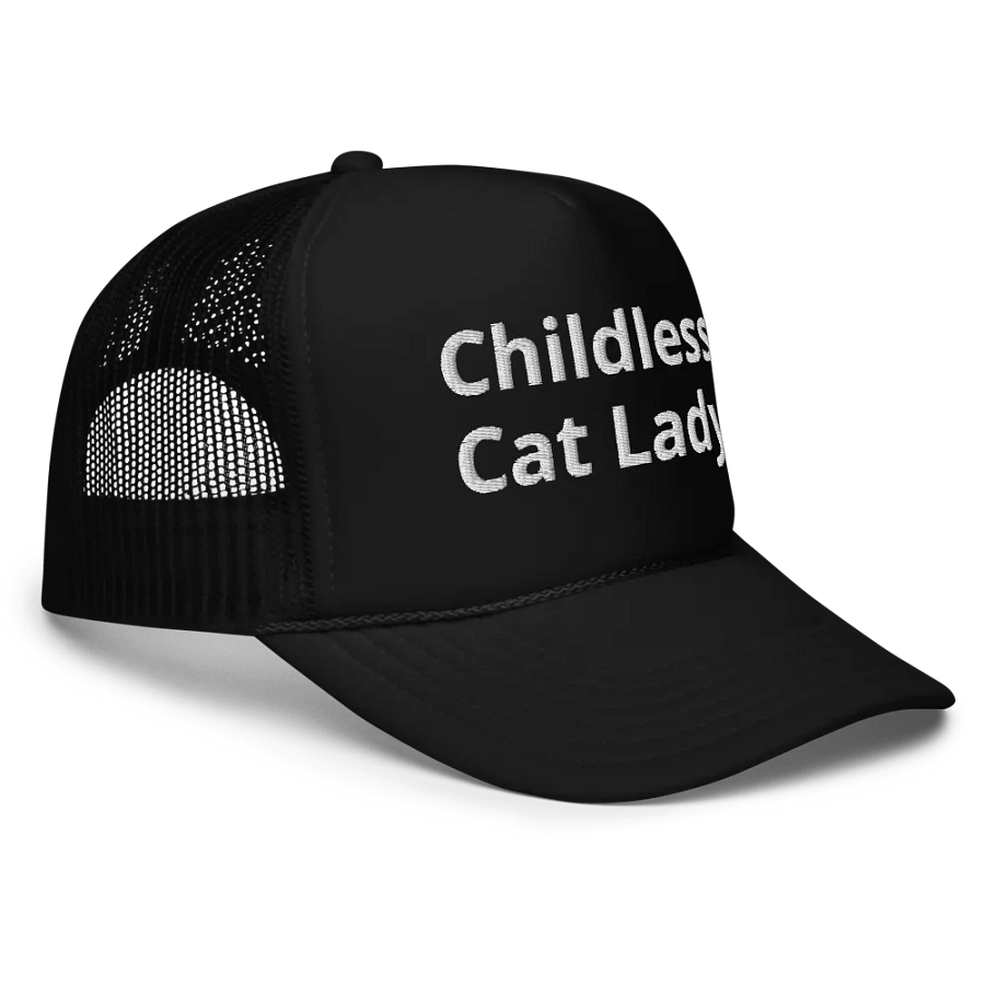 Childless Cat Lady - Embroidered Trucker Hat Cap product image (5)