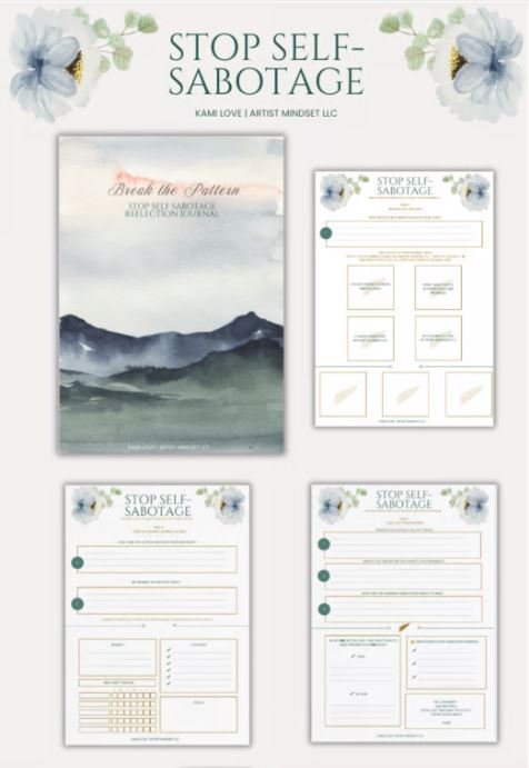 Break the Pattern: Self-Sabotage Glow Up Journal + 4 Affirmation Cards product image (1)
