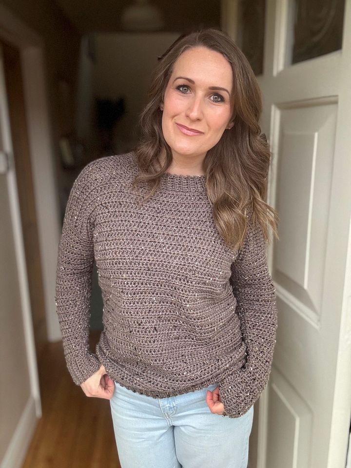 Easy Tweedy Adult Pullover - Simple Crochet Sweater Pattern For Beginners product image (1)