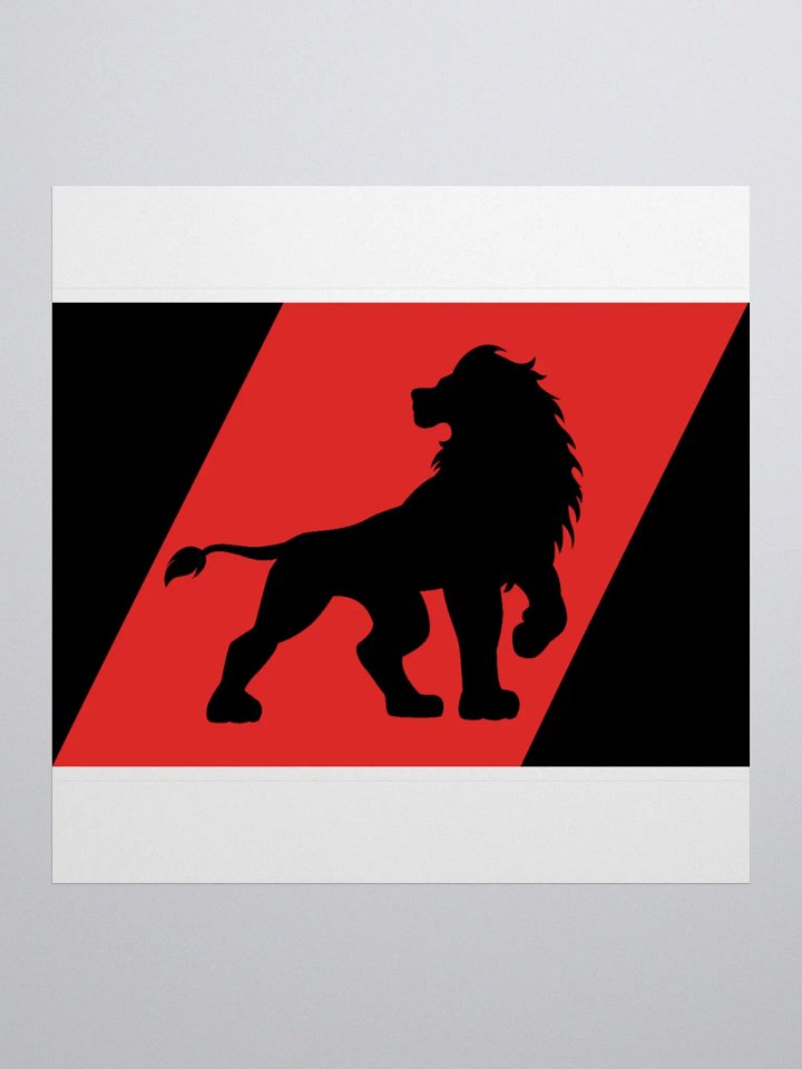 Warrior Tier Red & Black Lion Sticker product image (1)