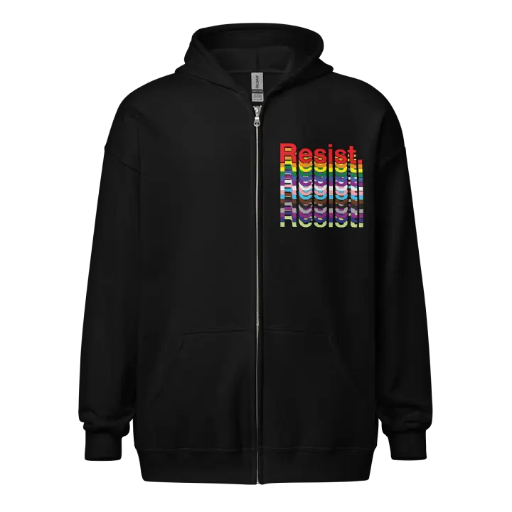 Resist - Rainbow Gildan Heavy Blend Zip Hoodie product image (1)