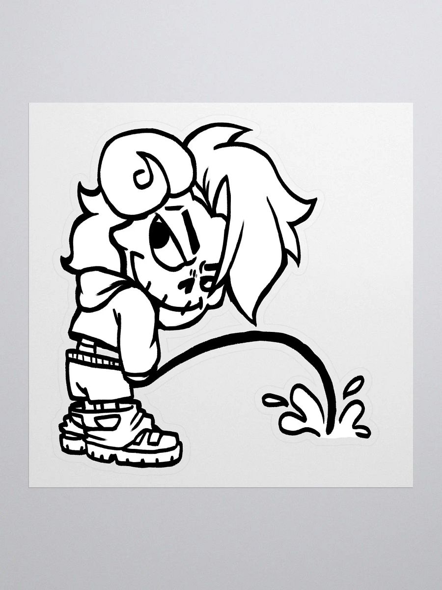 Pissin' B&W Sticker product image (1)