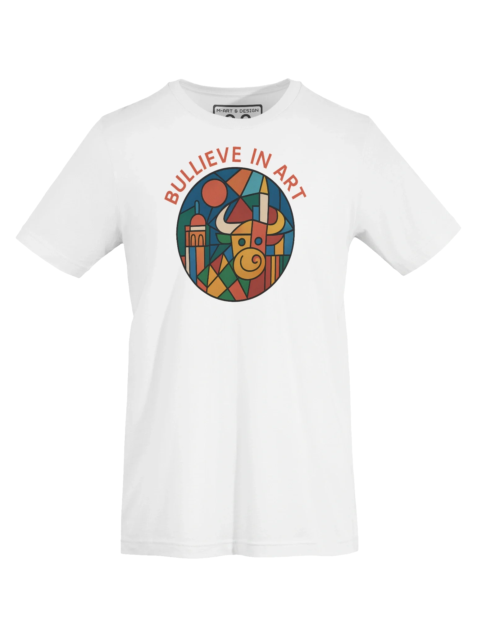 BULLIEVE IN ART – Bold Geometric Bull Tee by M-Art & Design product image (103)