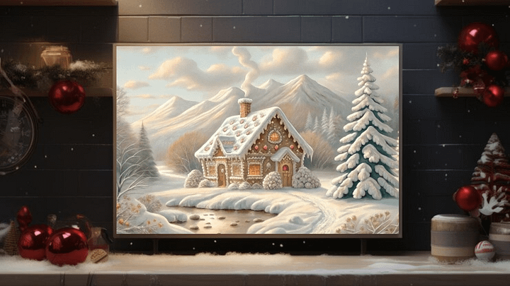 Gingerbread Cottage in Winter Wonderland - Frame TV V product image (2)