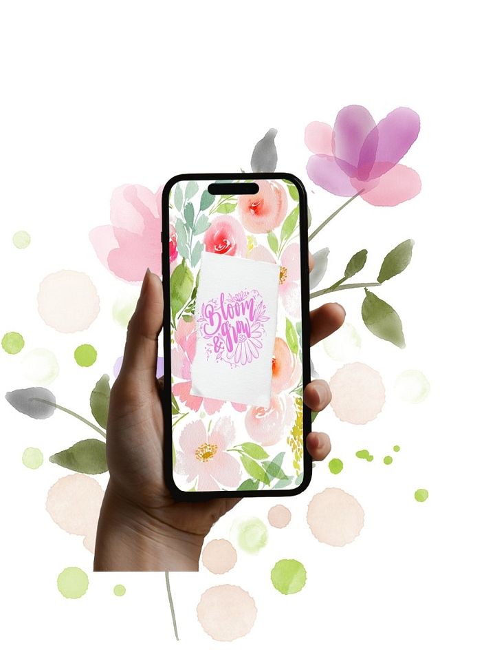 🌻 Bloom & Grow Digital Phone Wallpaper PDF Download 🌻 product image (1)