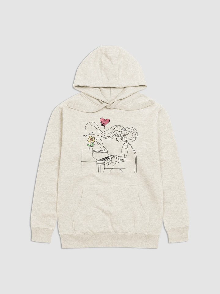 Young Woman Playing Piano Unisex Hoodie product image (1)
