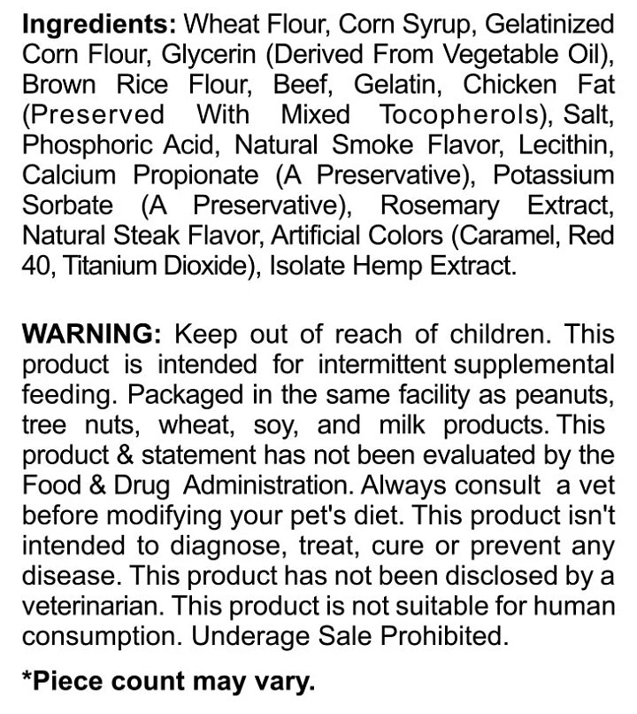 Cookies - CBD Pet Treat 16oz 200mg - Soft Chew - Steak product image (2)