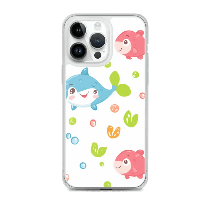 Happy Shark Bubble iPhone Case – Cute & Protective product image (2)