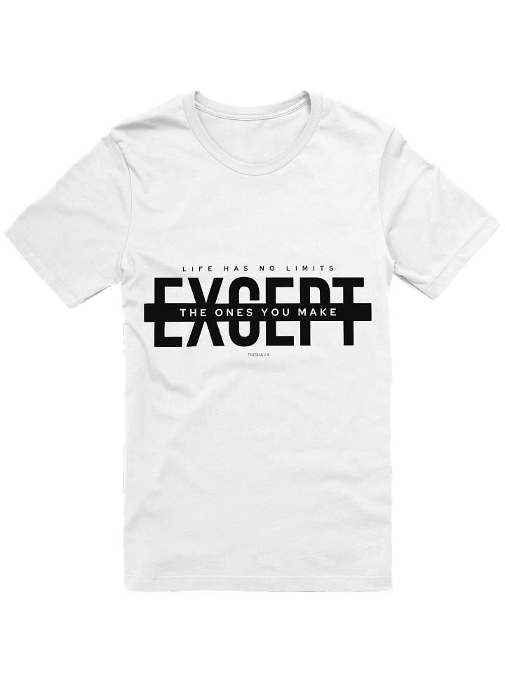 No Limits White Tee – Break the Box You Built product image (1)