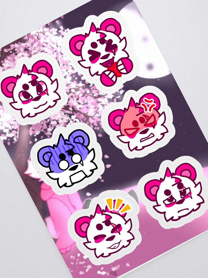 Panda Emotes Kiss-Cut Sticker Sheet product image (1)