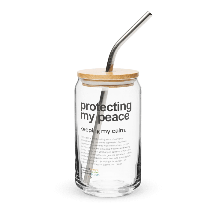 Official Planted By Calm | Calm Keepers Can-Shaped Glass (Style 2, with Bamboo Lid and Metal Straw) product image (1)
