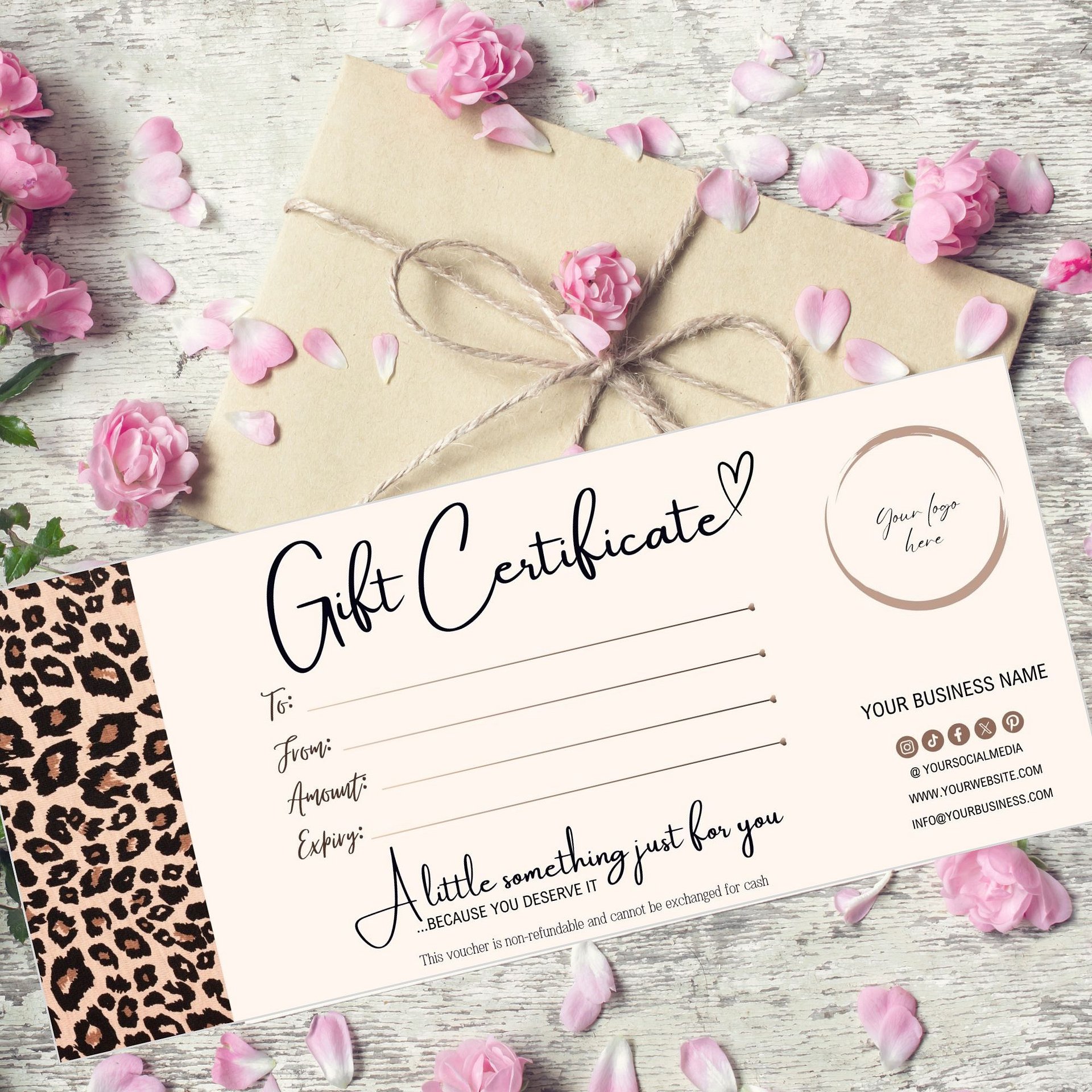 Leopard - Gift Certificate Template product image (3)