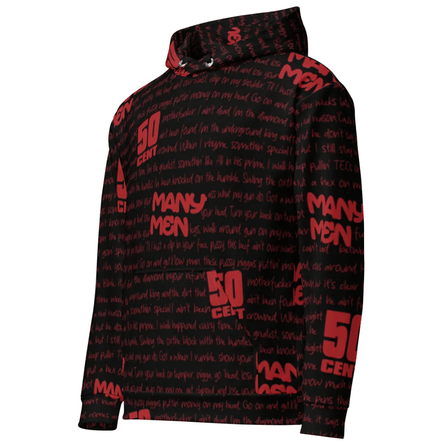 Many Men - 50 Cent - BLACK w/RED - Unisex Hoodie product image (1)