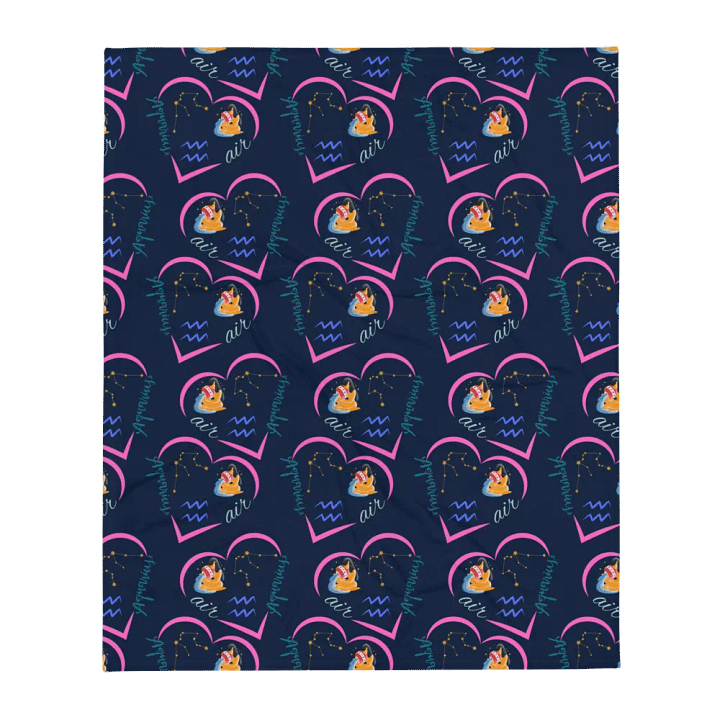 Zodiac Astrology Sun Sign Aquarius, Great Valentines Gift, Get Well, Off to School or Under the Stars Solar System Blanket product image (1)