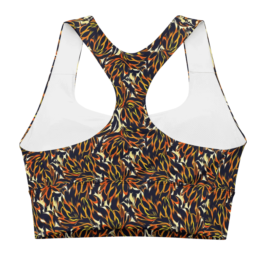 Tiger Flower | Recycled Longline Sports Bra product image (5)