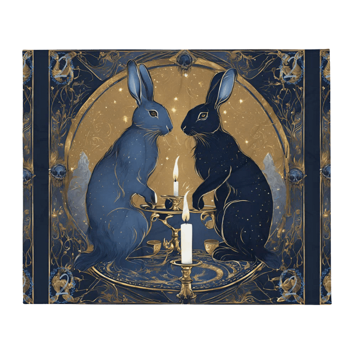 2 of Rabbits-2nd Year Affiliate Anniversary Throw Blanket product image (2)