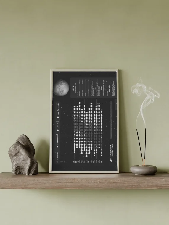Calendario de pared de las fases lunares de 2026 - 24" x 36" product image (11)