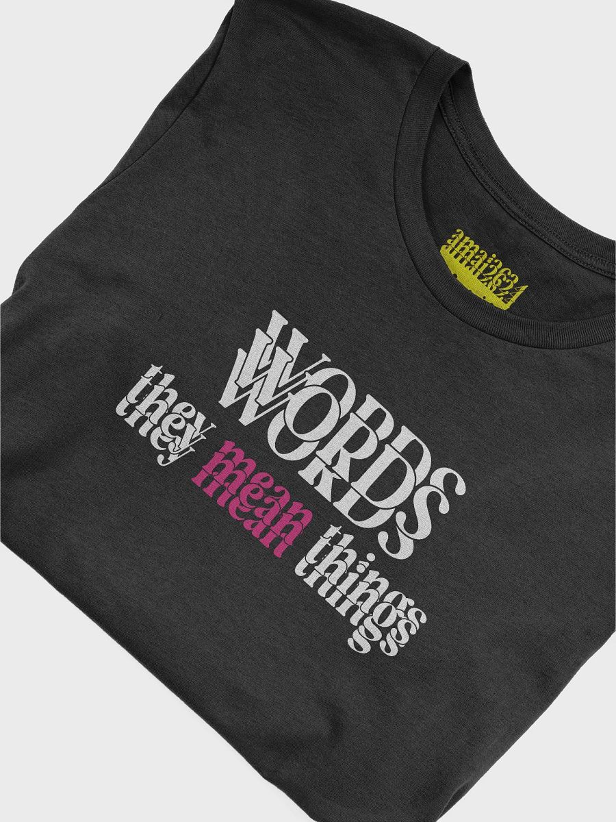 Words - They Mean Things T Shirt [Light on Dark] product image (42)