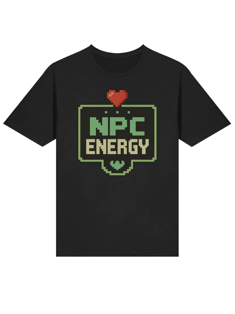 NPC Energy – Retro Pixel Gamer Meme Tee product image (3)