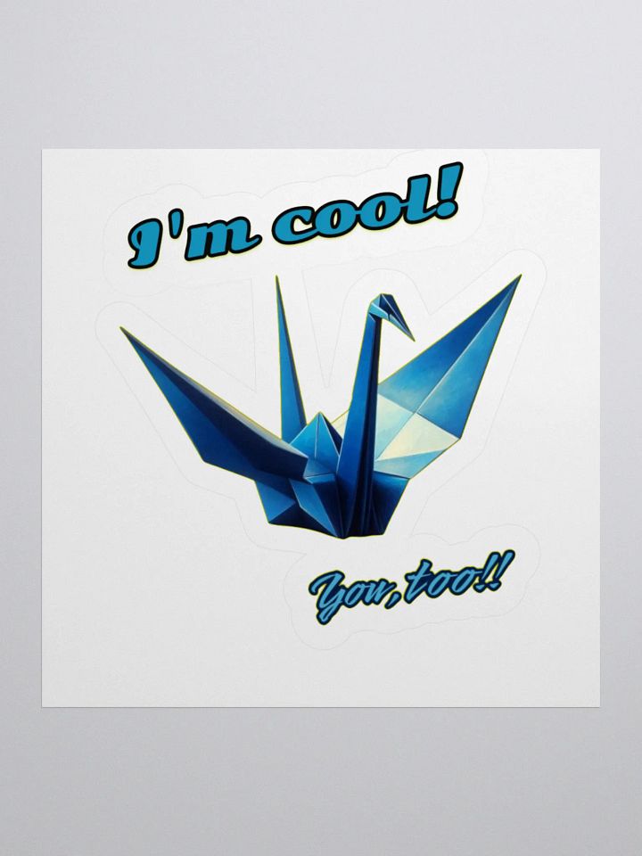 Cool Origami Crane Kiss-Cut Stickers product image (3)
