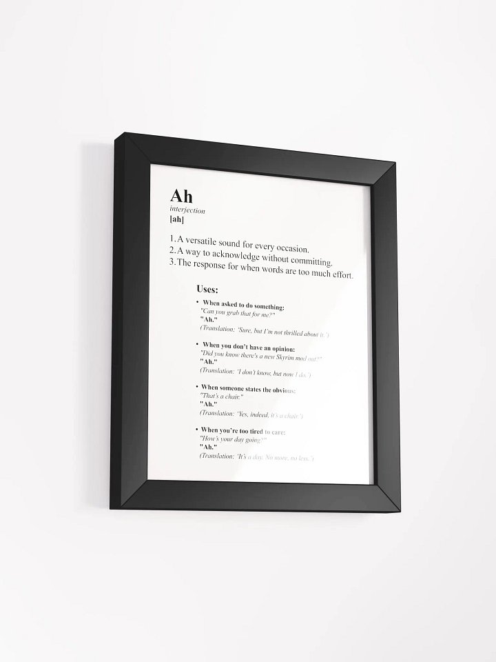 Ah Definition Framed Poster product image (49)