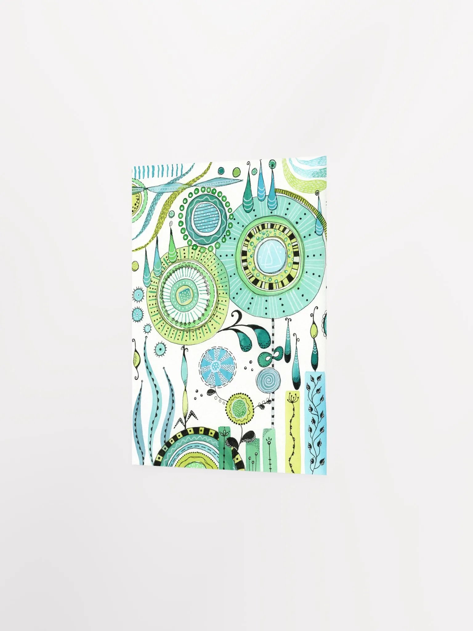 Watercolor Flower Doodle Print product image (7)