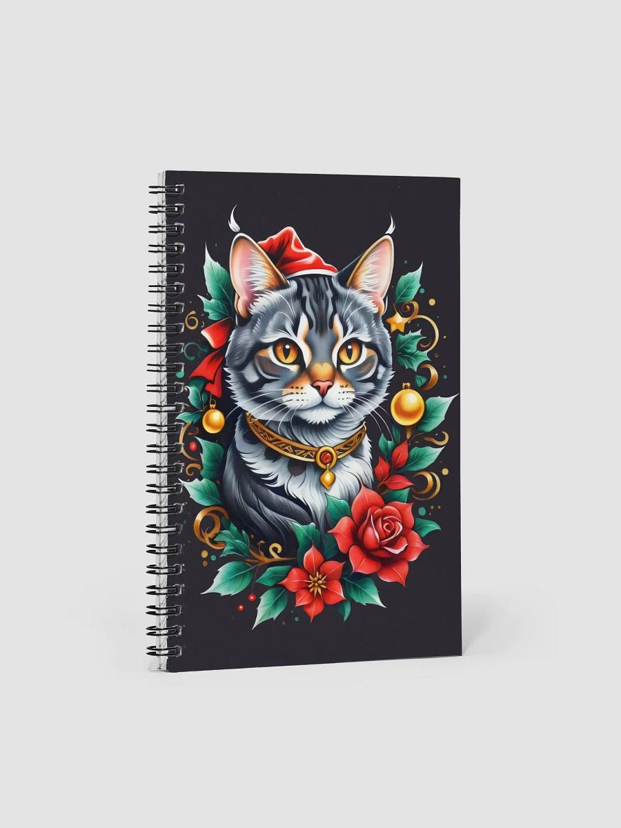 Christmas Kitty & Holiday Charm Spiral Notebook product image (1)