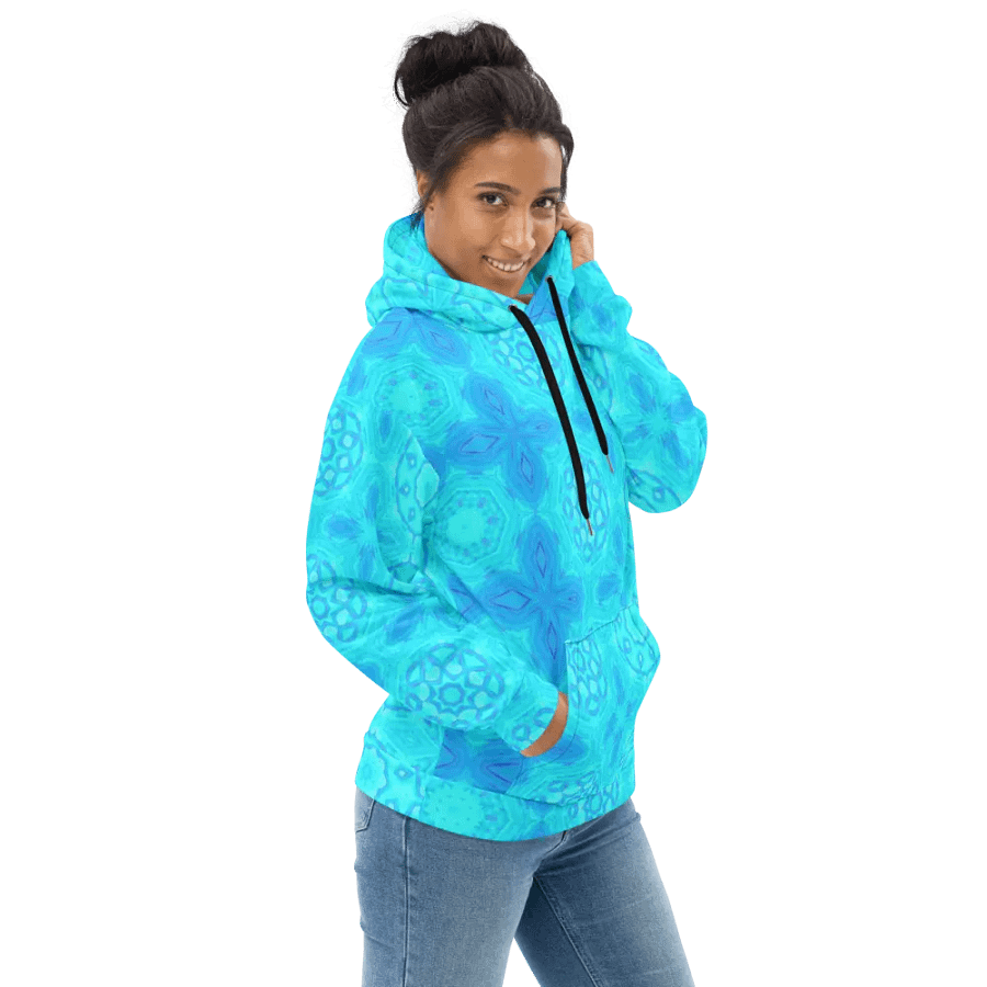 Abstract Turquoise Pattern Unisex Hoodie product image (3)