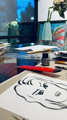 #creating#process#inkonpaper#podbussiness#painting#lines#artonclothes#madebyhand #boldart