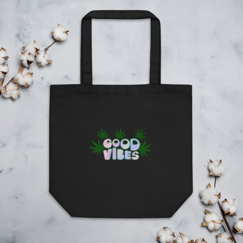Good Vibes Cannabis Leaves Tote Bag product image (4)