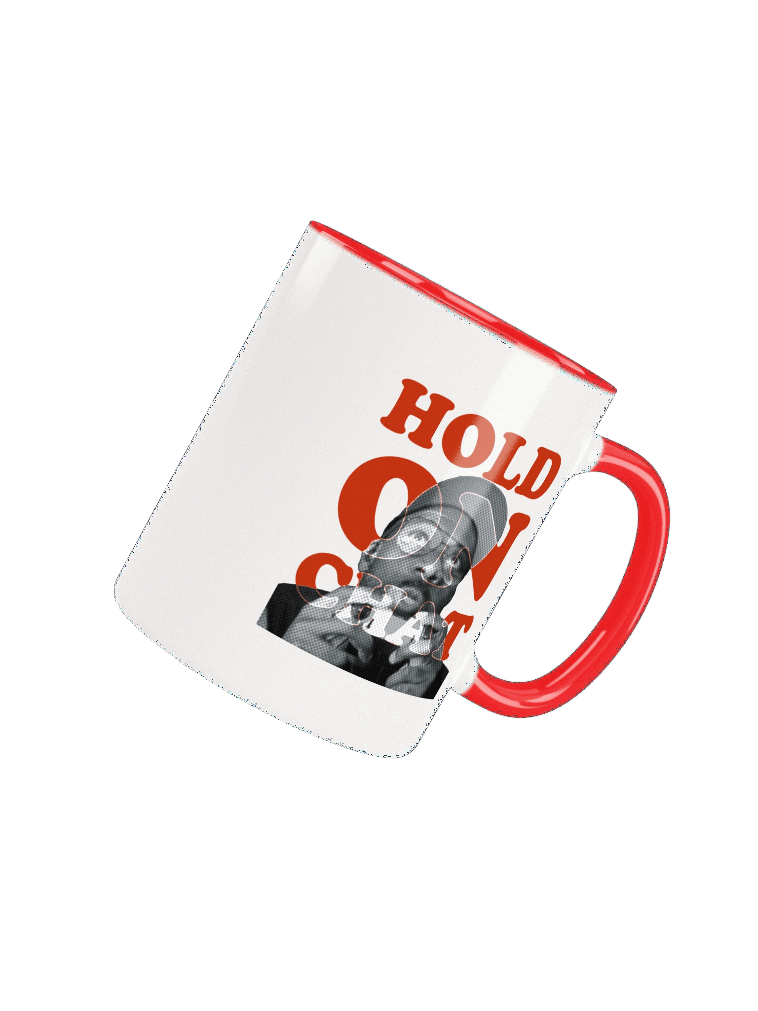 Hold On Chat Ceramic Mug (red) product image (4)