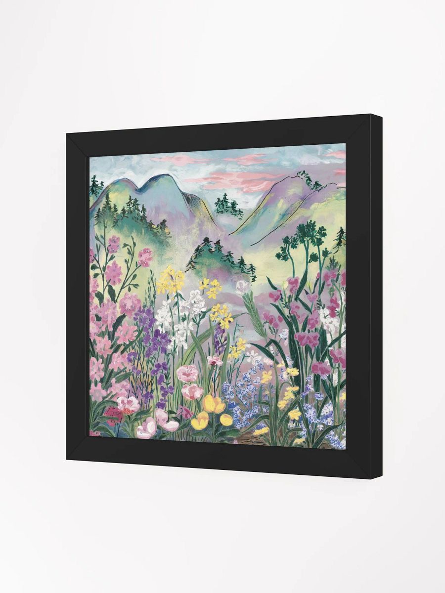 Cool Nature Artwork - Unique Artwork For Walls - Watercolor Mountains Wildflowers Trees product image (16)