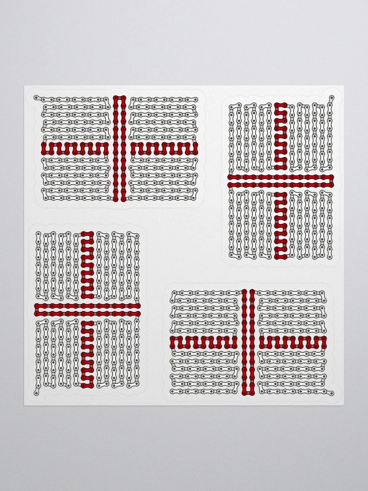 England Bike Chain Flag Sticker 4 Pack product image (1)