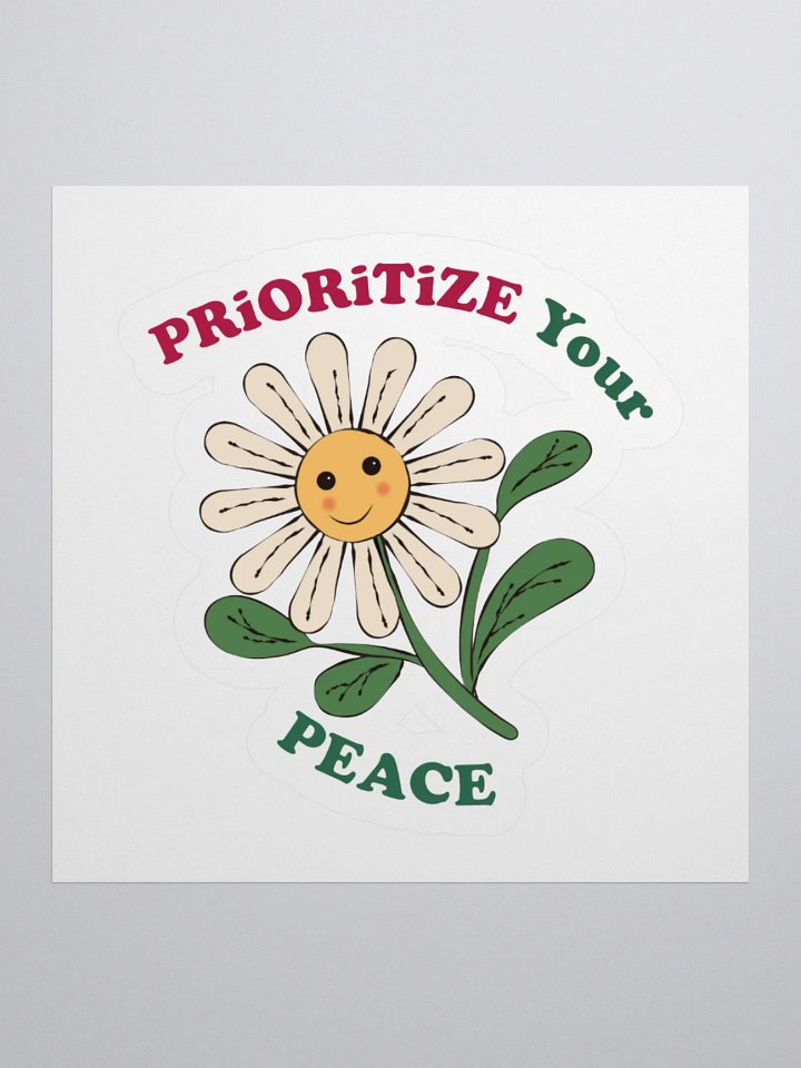 Prioritize Your Peace Kiss Cut Stickers product image (2)
