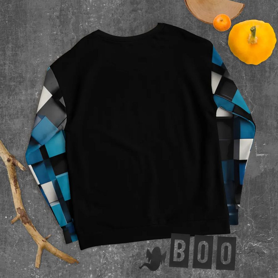 Black And Blue Squares Unisex Sweatshirt product image (11)