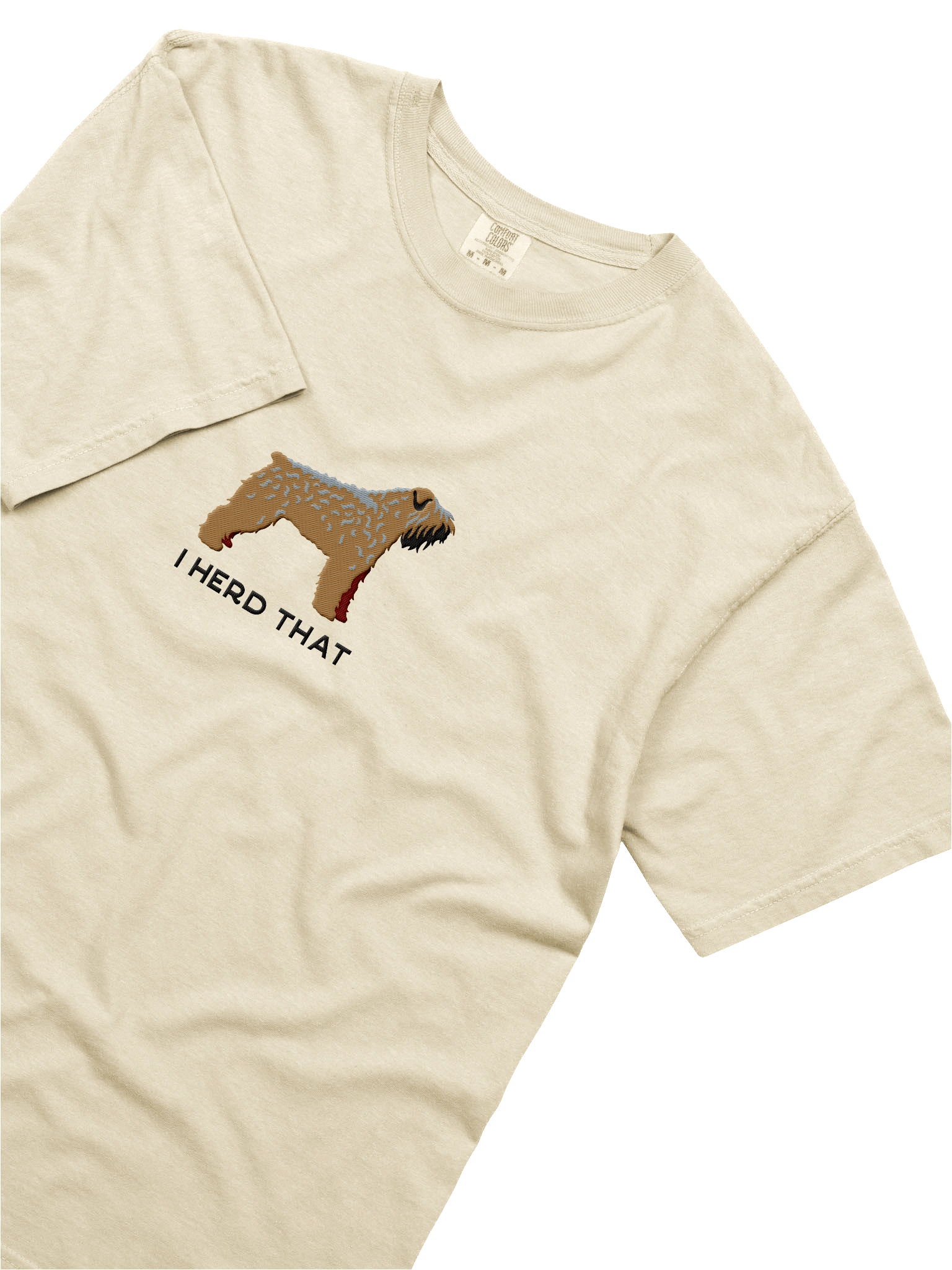 I Herd That T-Shirt(Embroidered) of a Bouvier des Flandres(Brown) product image (45)