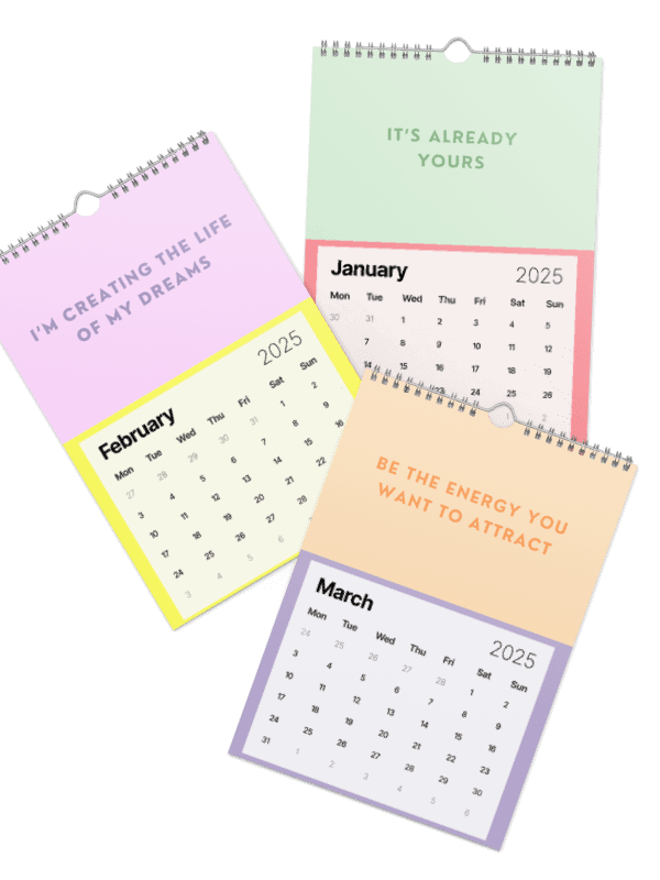 Manifestation and Law Of Attraction Quotes 2025 Monthly Calendar product image (1)
