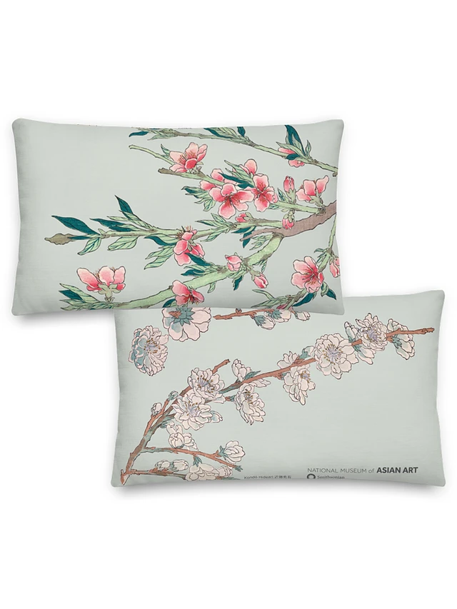 Blossom Branch Pillow - Green Image 1
