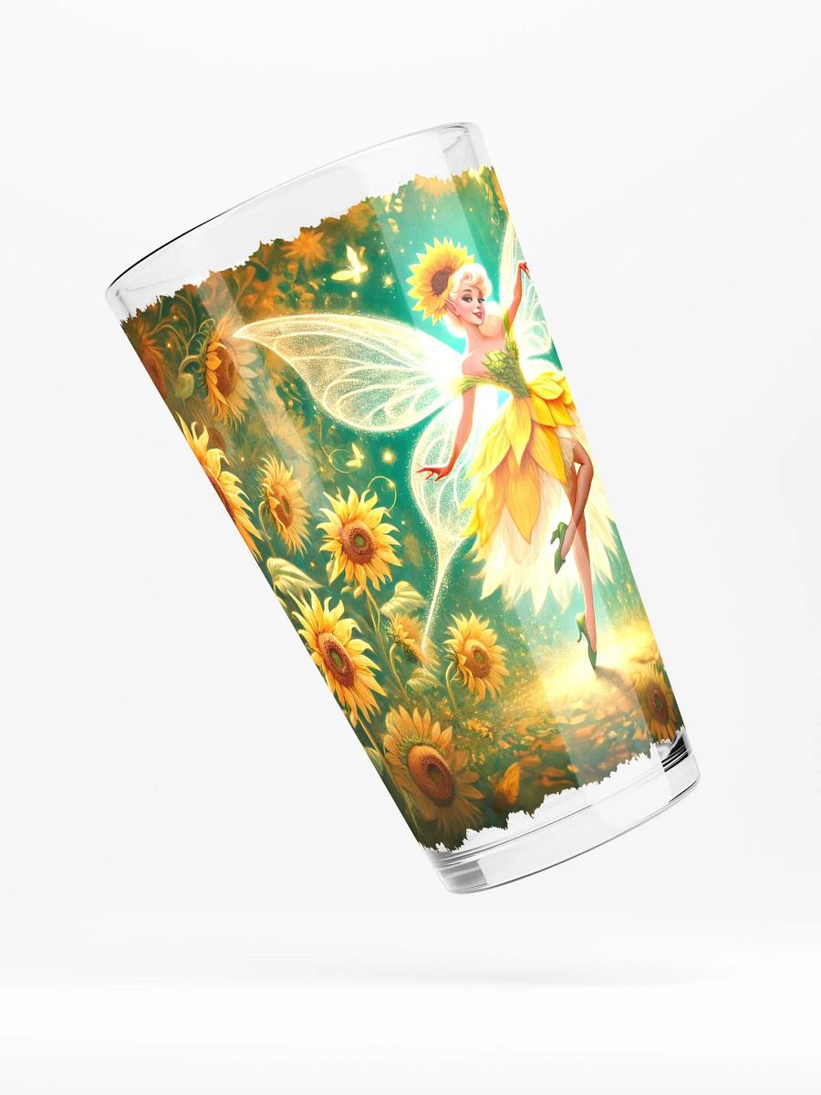Sunflower Fairy Enchantment 16 oz Glass - Fairytale Glassware product image (4)