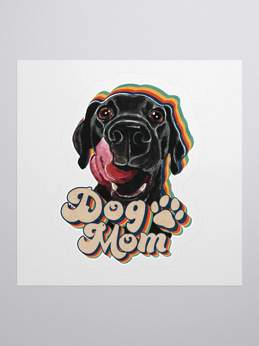 Black lab Dog Mom Sticker product image (2)