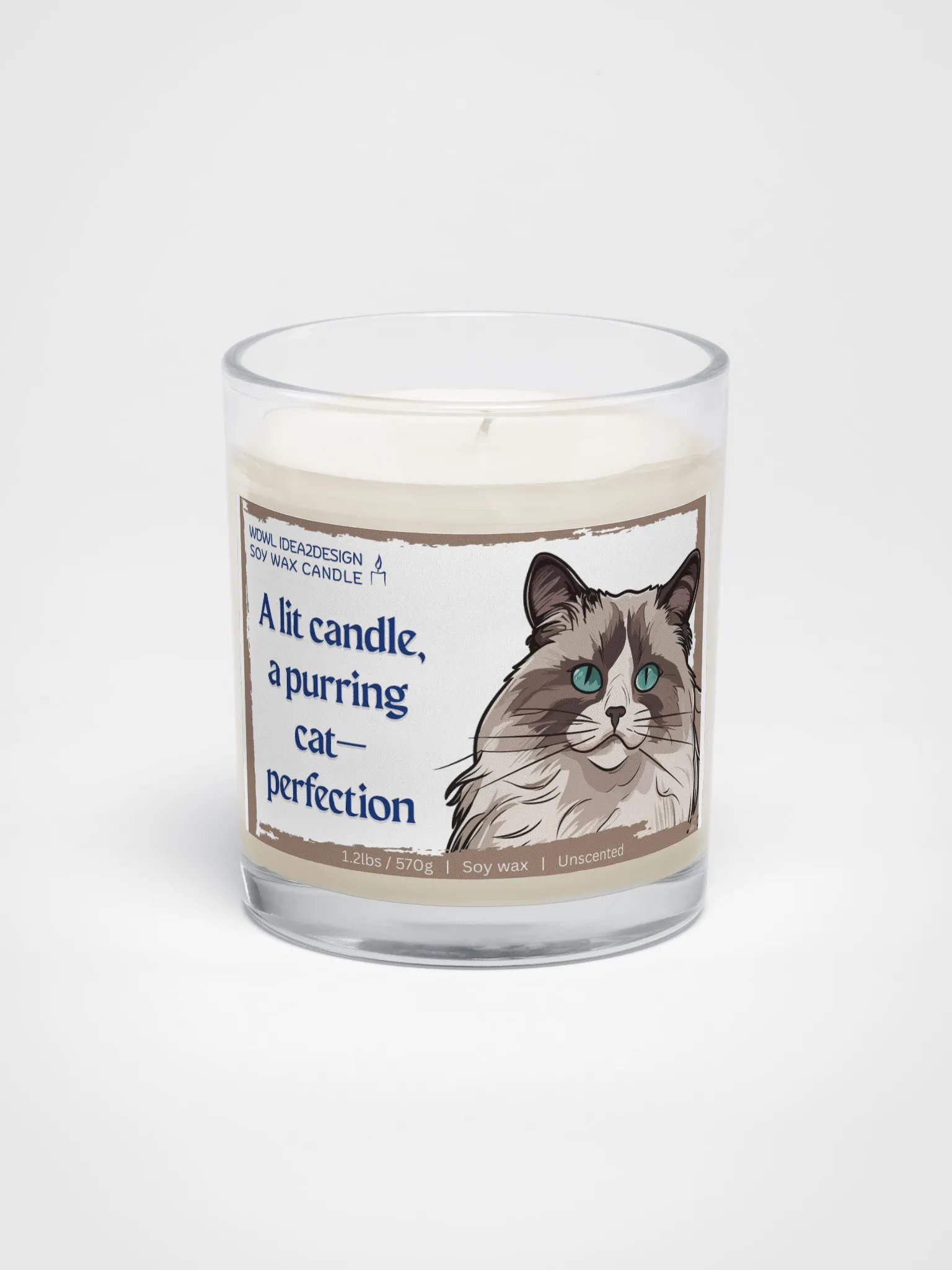 Ragdoll Cat Lover Best Gift, Large Capacity, Great Value & Eco-Friendly Candle – 1.2 lbs of Pure Serenity product image (1)