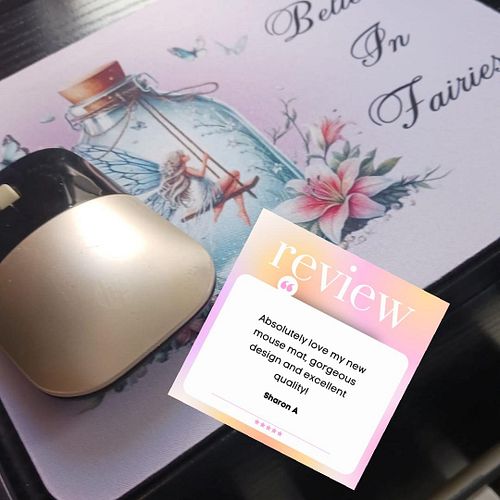 ✨ Another glowing review from a happy returning customer! ✨

Our Whimsical Fairy Glass Bottle Mouse Pad just made its way int...