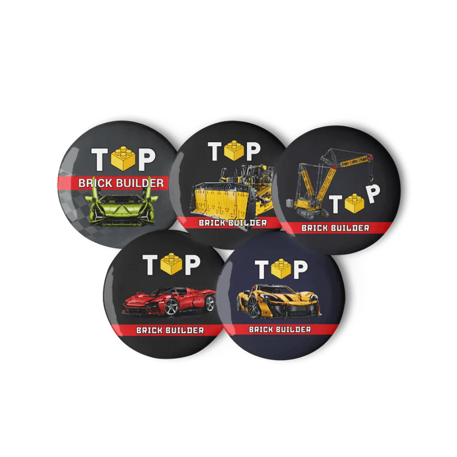 Top Brick Builder Set of Pin Buttons product image (3)