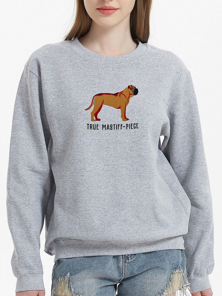 True Mastiff-Piece Sweatshirt (Embroidered) of an English Mastiff product image (2)
