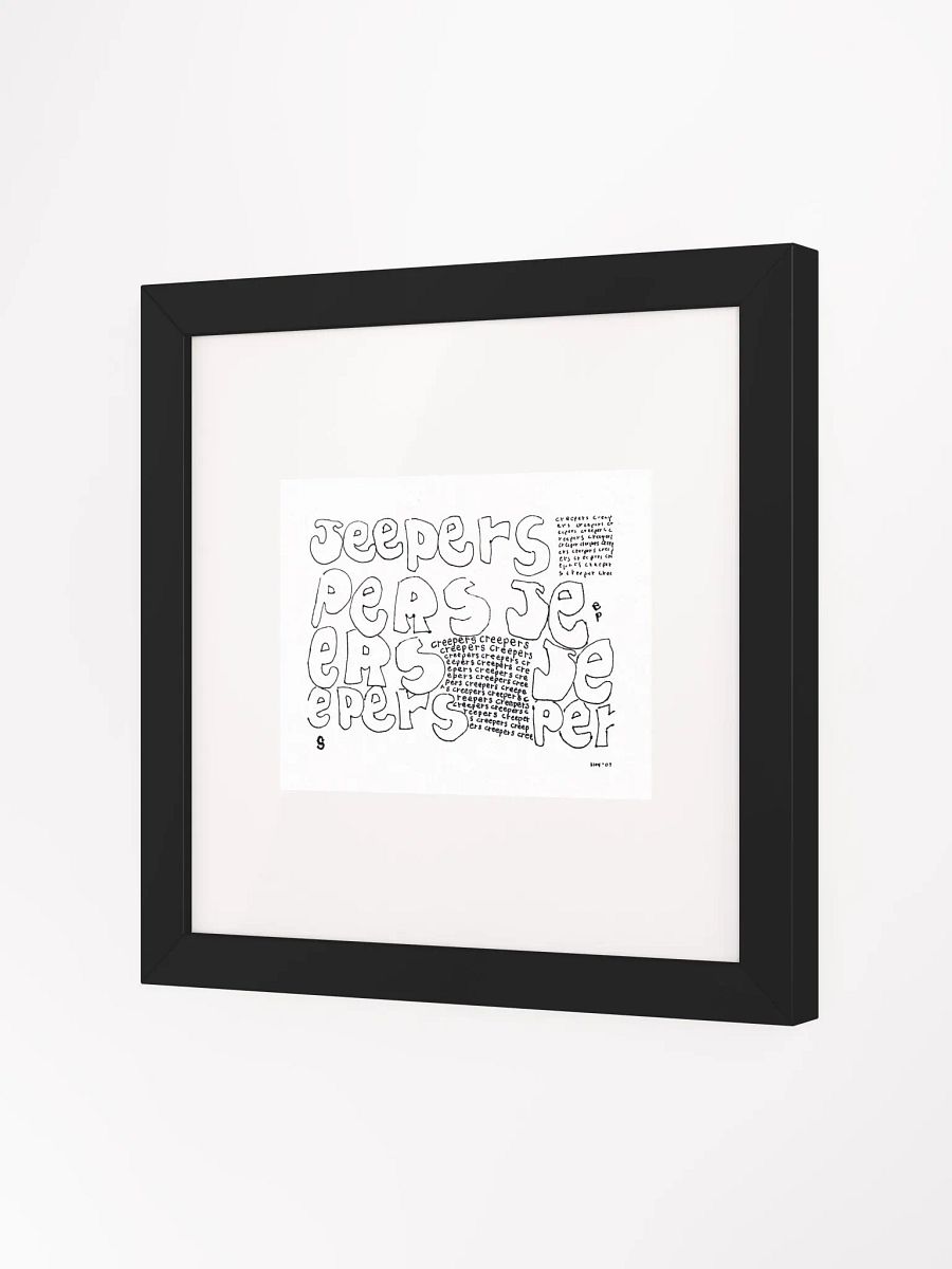 jeepers creepers Panel Card Print Framed product image (2)
